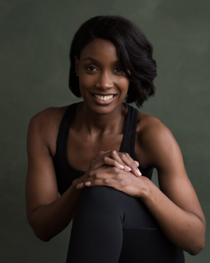 Lady having her fitness branding photos taken