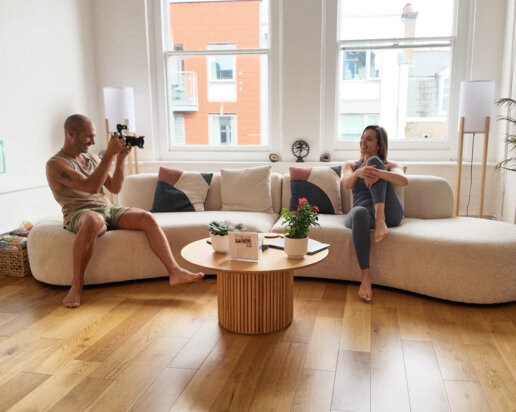 Behind the scenes of Andrew prod on a branding photoshoot in London with video add on