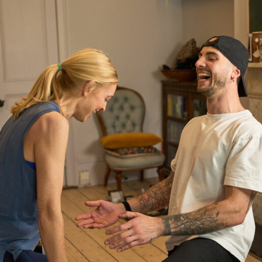 Branding shoot for a fitness entrepreneur with his client