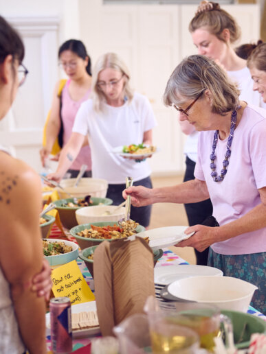 Food photographer at a yoga retreat