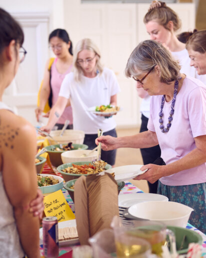 Food photographer at a yoga retreat