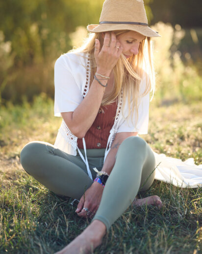 Mini portraits session at a yoga festival
