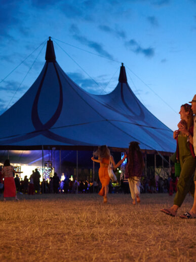Chilled vibes at a yoga festival