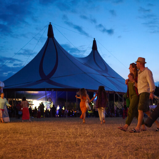 Chilled vibes at a yoga festival