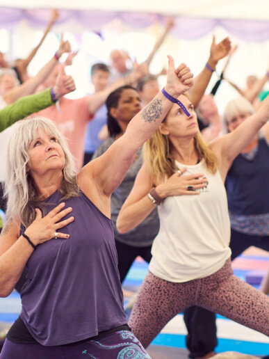 Great moment captured by the yoga festival photographer