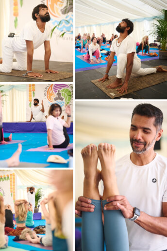 Yoga class photography during a yoga festival